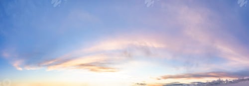 Preview: Panoramic View of Cloudscape during a colorful sunset or sunrise
