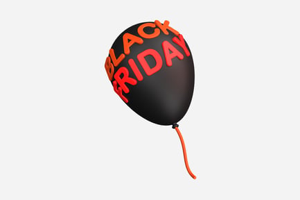 Preview: Black Friday Balloon 3D Illustration