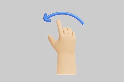 Preview: Cartoon hand swipe gesture