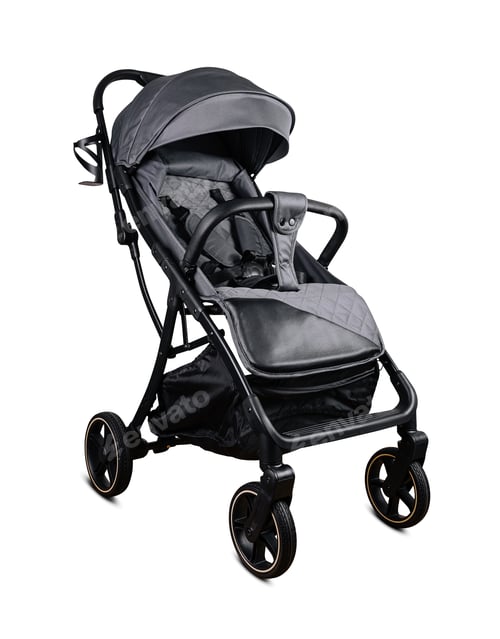 Preview: Modern baby stroller isolated on white background