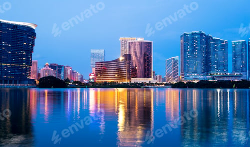 Preview: Macau city at night