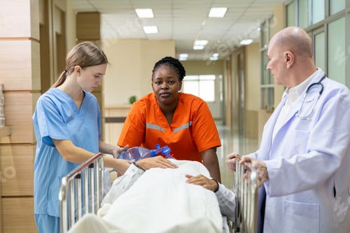 Preview: Emergency medical team rushing patient on stretcher
