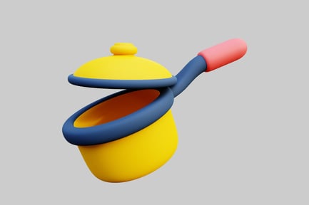 Preview: Cartoon cooking pot with lid