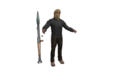 Preview: Figure man with bandana and weapon