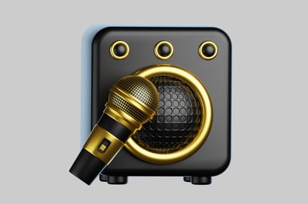 Preview: Gold microphone speaker