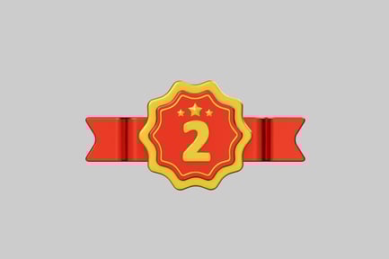 Preview: Second place ribbon badge award