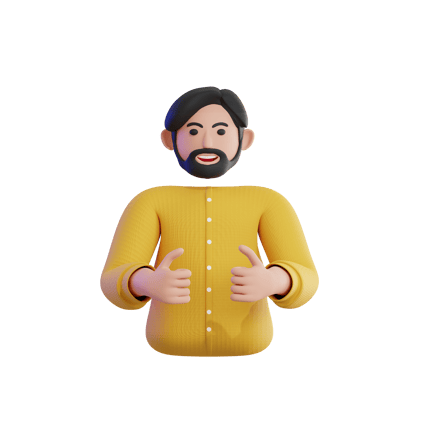 Preview: Man Showing Thumb Finger Up 3D Illustration