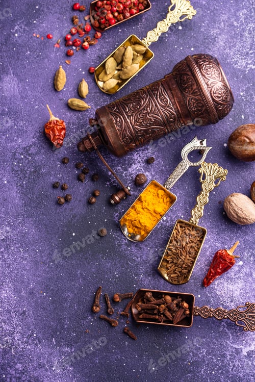 Preview: Different Asian or Indian spices