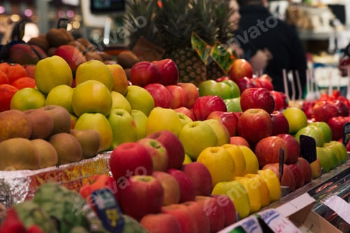 Preview: A market stall full of apples among other fruits