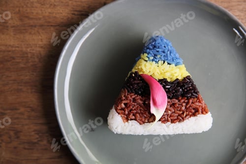 Preview: Colourful Thai Rice On Wood Background