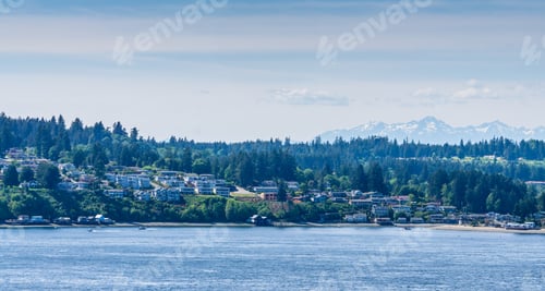 Preview: Aview Of Home Along The Puget Sound Near Tacoma, Washington.