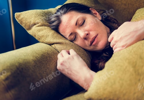 Preview: Woman sick on the sofa