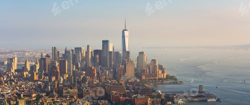 Preview: New York City Skyline with Urban Skyscrapers