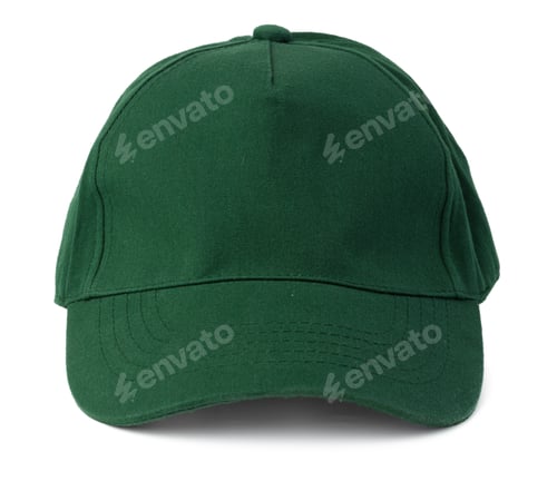 Preview: Green Baseball cap isolated on white background