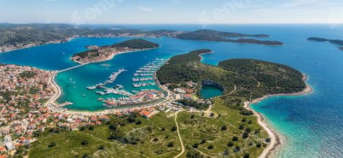 Preview: Aerial panoramic view of Rogoznica resort, Croatia