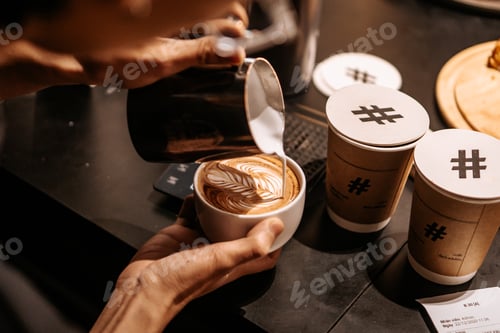 Preview: Making a latte in a coffee shop