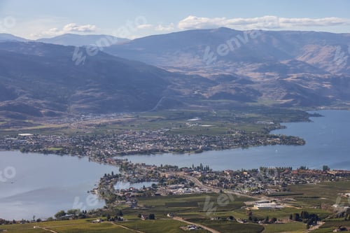 Preview: View of a Small Touristic Town during a beautiful sunny Fall season day