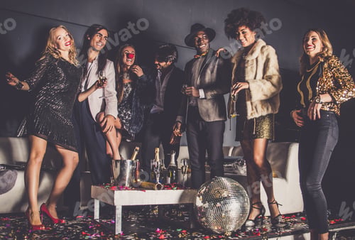 Preview: Friends having party in a nightclub