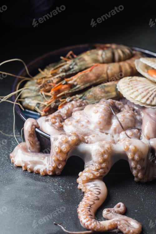 Preview: Assortment of raw seafood