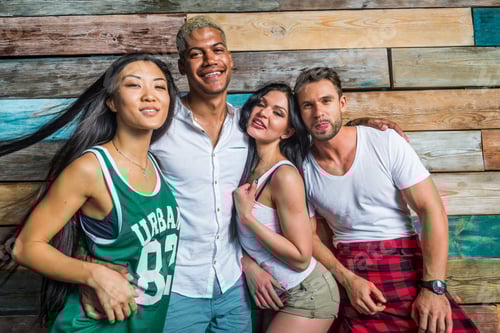 Preview: Group of friends partying at home