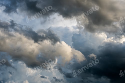 Preview: colorful dramatic sky with cloud at sunset.