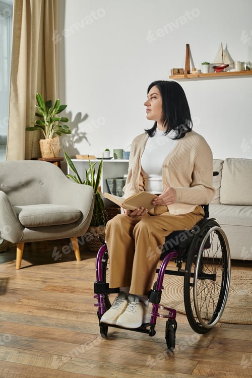 Preview: Woman in Wheelchair Reading by a Window