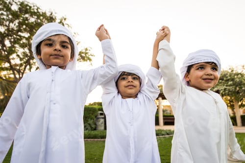 Preview: Group of middle eastern kids in Dubai