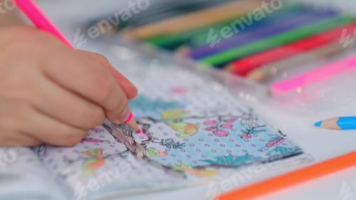 Preview: Drawing with pencil at home an Adult coloring book