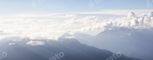 Preview: Aerial View from Airplane of Canadian Mountain Landscape