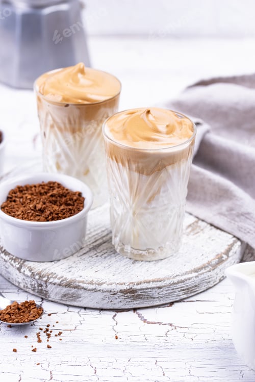 Preview: Dalgona whipped coffee with milk