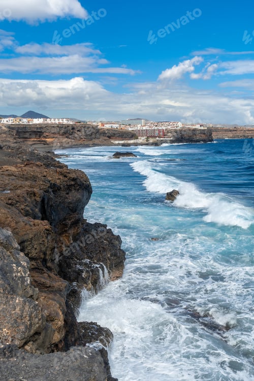 Preview: View of the beach from Bufadero de La Garita (Telde), Gran Canaria, Canary Islands