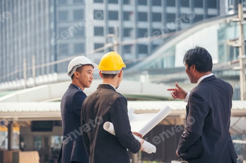 Preview: Group of multiracial people Teamwork meeting join hands Engineer Manager Foreman partnership