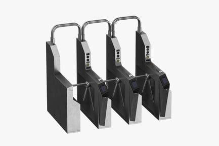 Preview: Triple Access Subway Turnstile - Modern Entry System