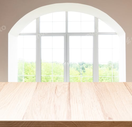 Preview: produtc display with the window in background