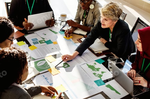 Preview: A Group of International Business People Are Having a Round Table Meeting