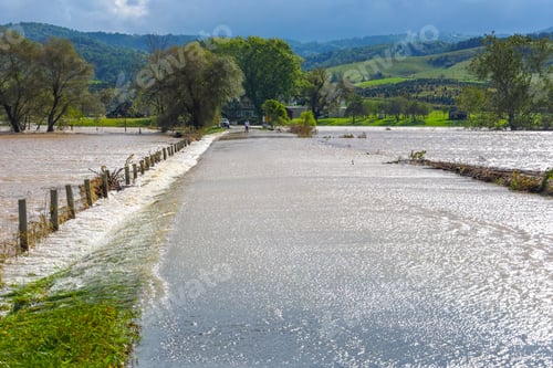 Preview: Elk Creek flooding road in Elk Creek, VA during Hurricane Helene