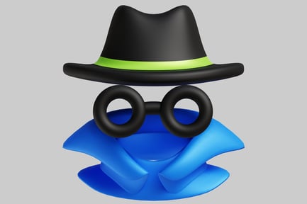 Preview: Cartoon character wearing a black hat and glasses