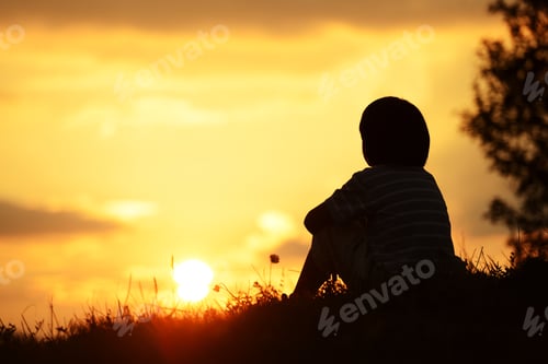 Preview: Little Boy Spending Happy Time On Summer Nature