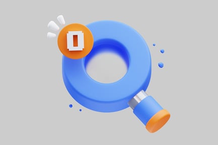 Preview: Magnifying glass over circular element with letter "o" detail