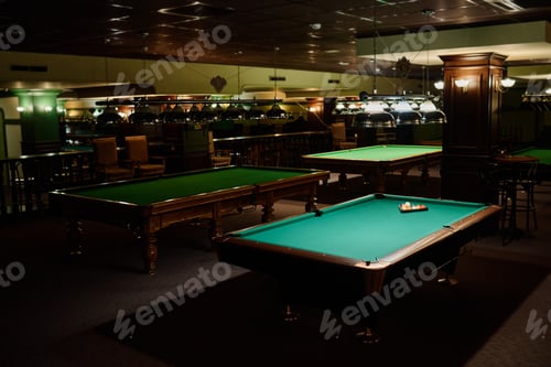Preview: Several tables for playing billiards