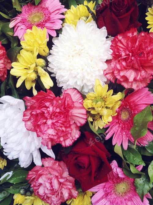 Preview: Bouquet of colorful flowers