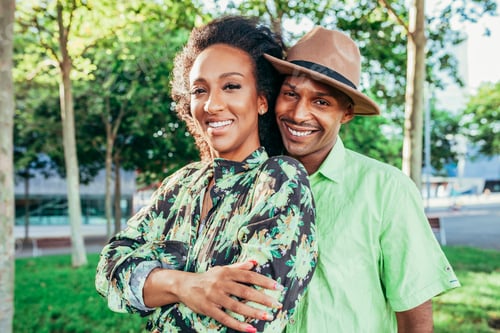 Preview: Multiracial couple enjoying at park