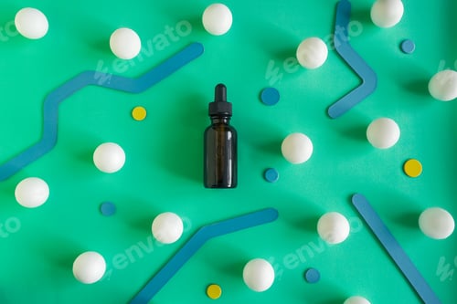Preview: Blank amber glass essential oil bottle