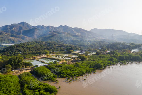 Preview: Top view of Hong Kong countryside Lau Fau Shan