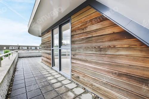 Preview: Cute design of a huge balcony of a luxury house