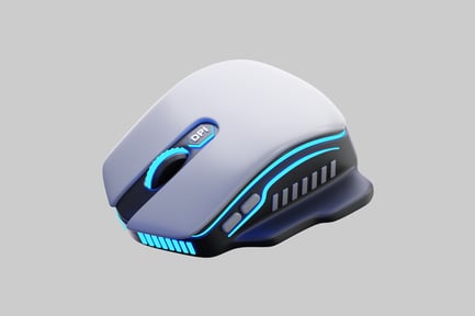Preview: Computer mouse with blue accents
