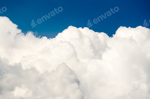 Preview: blue sky background with tiny clouds