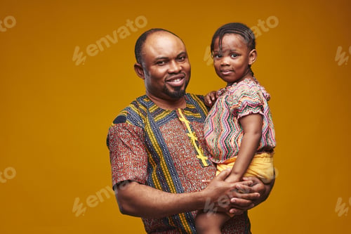 Preview: Happy African dad with his child