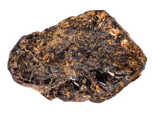 Preview: Cassiterite (Tin ore) stone isolated on white
