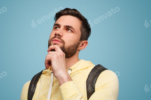 Preview: Thoughtful man touching chin